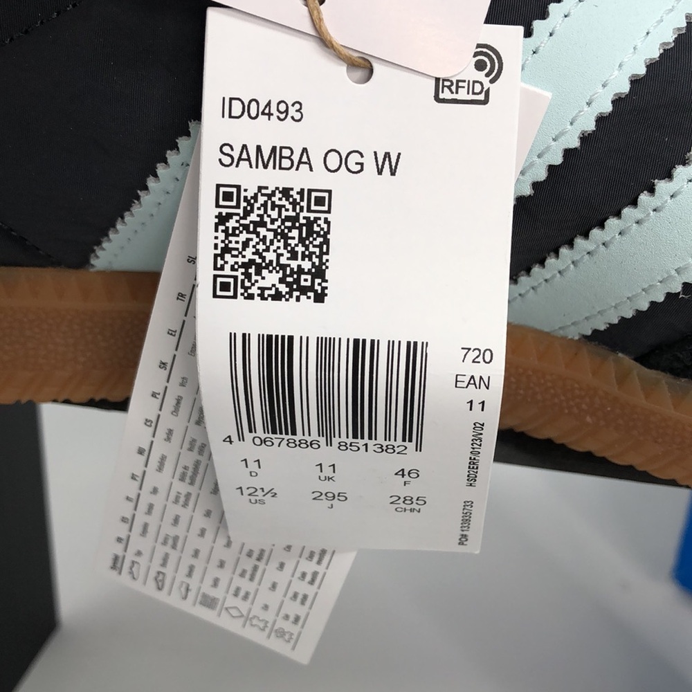 Adidas Women’s Samba OG ID0493 Carbon Blue Gum Classic Sneakers - Size 12.5 - Picture 2 of 16